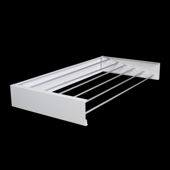 Nebu İç ve Dış Mekan Duvara Monte Dekoratif Çamaşır Askısı - 100 CM - BEYAZ - 2