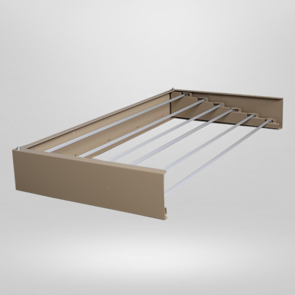 Nebu İç ve Dış Mekan Duvara Monte Dekoratif Çamaşır Askısı - 100 CM - CAPPUCCİNO - 2