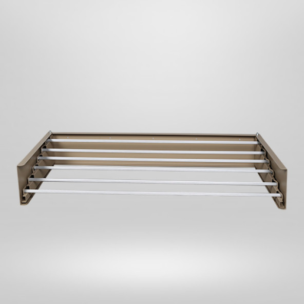 Nebu İç ve Dış Mekan Duvara Monte Dekoratif Çamaşır Askısı - 100 CM - CAPPUCCİNO - 3