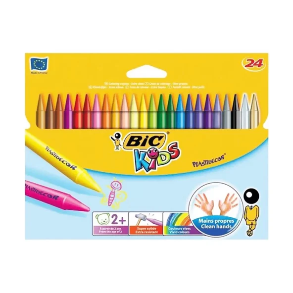 BİC KİDS SİLİNEBİLİR PASTEL BOYA 24 RENK (829772)