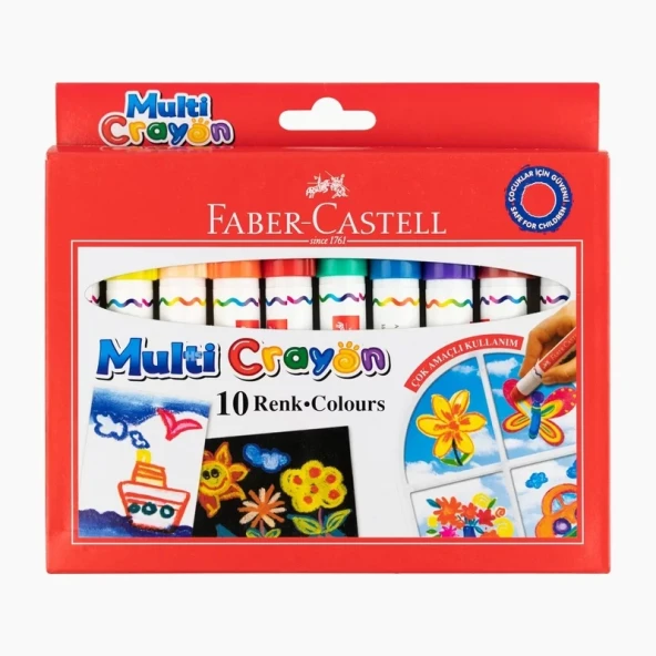 FABER-CASTELL MULTİ CRAYON PASTEL BOYA 10 RENK (112010)