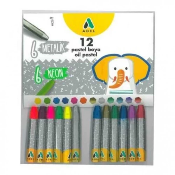 FABER-CASTELL PASTEL BOYA METALİK+ FOSFORLU 12 RENK (2280000001) - 1