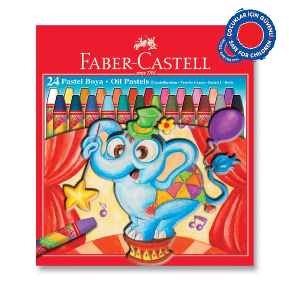 Faber Castell Pastel Boya  Karton Kutu 24 Renk