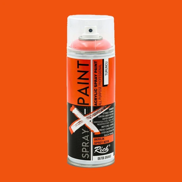 Rich Spray X-Paint Akrilik Sprey Boya 400ml Turuncu