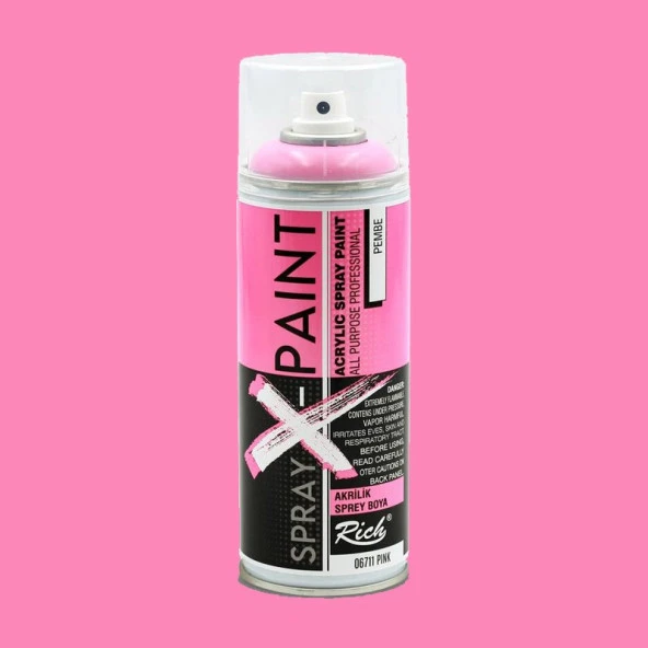 Rich Spray X-Paint Akrilik Sprey Boya 400ml Pembe