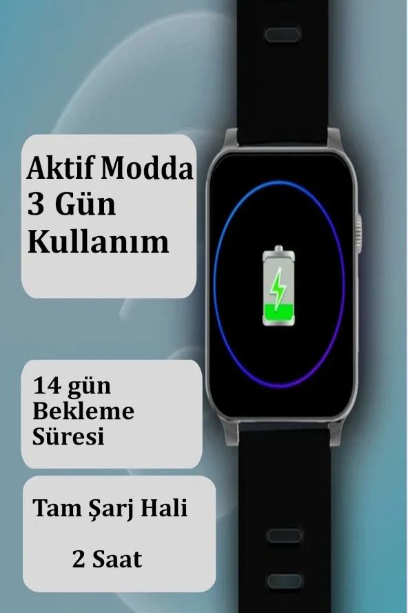 Qpen SW12 2.2 inç Koruma Kılıflı Akıllı Saat - Resim 3