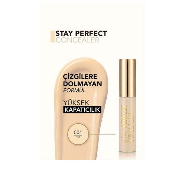 Flormar Stay Perfect Yoğun Pigmentli Kapatıcı 001 Fair: Soğuk Alt Ton - 4