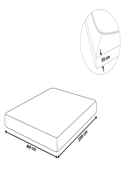 3 Adet Düz Pamuklu Tek Kişilik 80 x 200 + 30 cm Lastikli Penye Çarşaf - 6