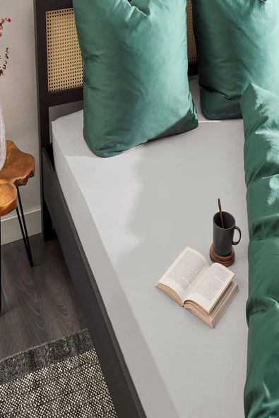 3 Adet Düz Pamuklu Tek Kişilik 80 x 200 + 30 cm Lastikli Penye Çarşaf - 10