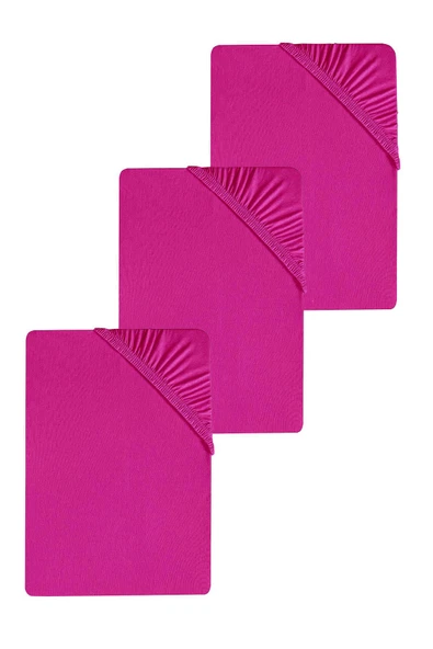 3 Adet Düz Pamuklu Tek Kişilik 80 x 200 + 30 cm Lastikli Penye Çarşaf - 11
