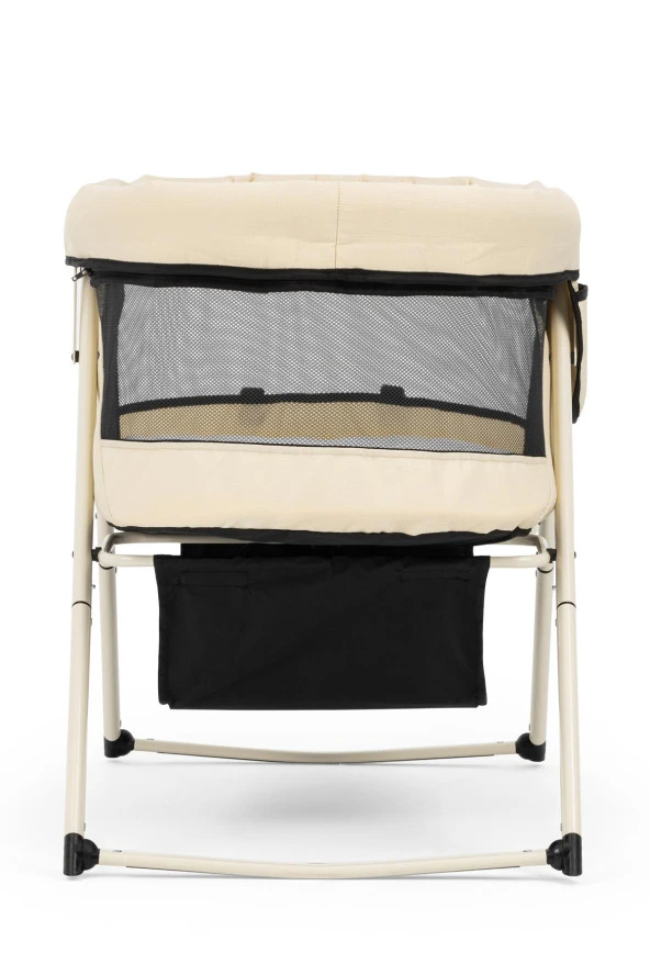 Wellgro İconic Katlanır Anne Yanı Bebek Beşiği, Portatif Beşik Krem - 4