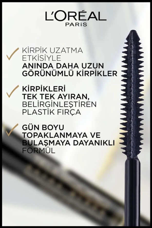 L'Oreal Paris Telescopic Carbon Black Maskara Siyah - 3