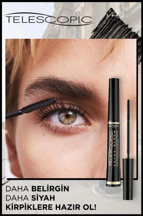 L'Oreal Paris Telescopic Carbon Black Maskara Siyah - 5