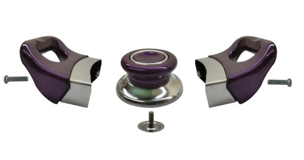 Tencere Tava Sahan Kulp ve Kapak Kulpu Yasemin Mor 3 Set - 3