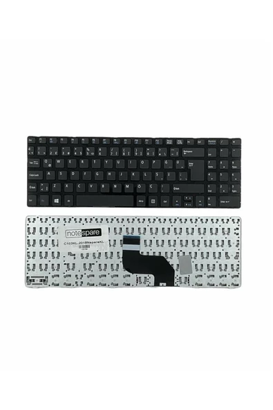 Casper ile Uyumlu CNY.3210-8L35V-S, CNY.3210-8N35P-G, CNY.3230-4L35V-S Klavye Siyah Çerçeveli TR
