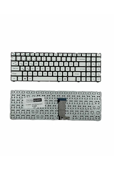 Casper ile Uyumlu Nirvana C650.8550-B140X-S-F, C650.8550-B150P-S-F Notebook Klavye Beyaz TR