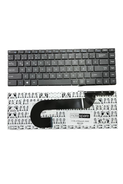 Casper ile Uyumlu Nirvana C350.5005-4C00E-F Notebook Klavye Siyah Power Tuşlu Versiyon TR