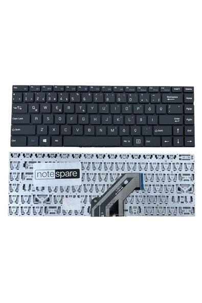 Casper ile Uyumlu Nirvana C350.5005-4C00E-F Notebook Klavye Siyah Delete Tuşlu Versiyon TR