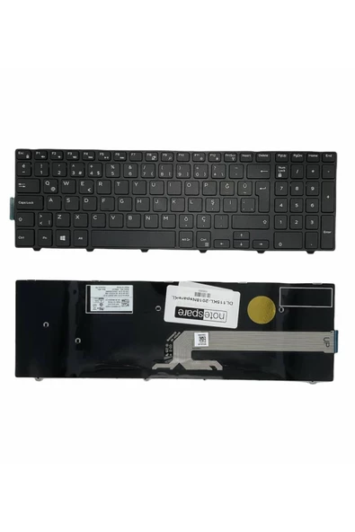 Dell ile Uyumlu Inspiron 15-3543, 15-3551, 15-3567, 15-3878 Notebook Klavye Siyah TR