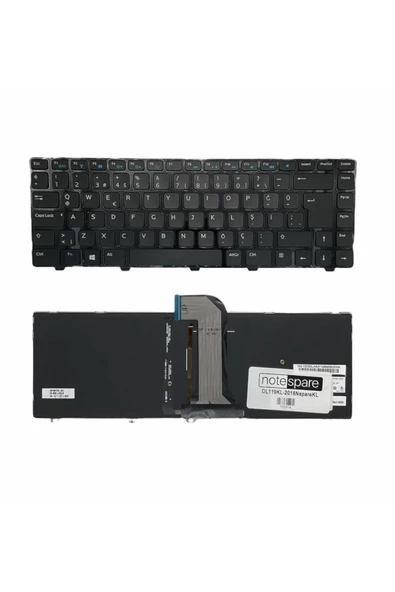 Dell ile Uyumlu RNN5P, X48YG Notebook Klavye Işıklı Siyah TR