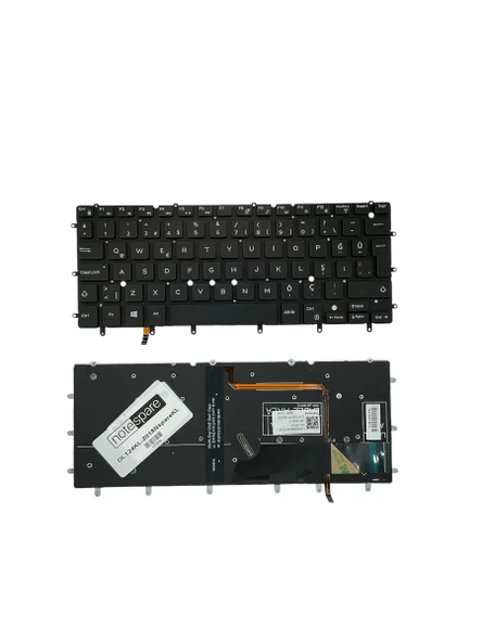 Dell ile Uyumlu XPS 13 0DKDXH, XPS 13 9343, XPS 13 KDXH Notebook Klavye Işıklı Siyah TR ürün görseli 1