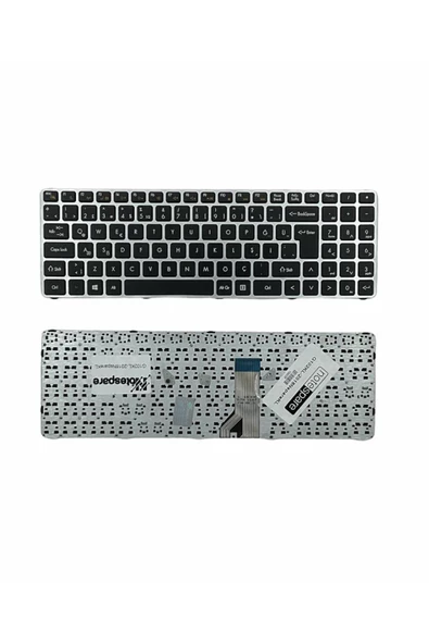 Grundig ile Uyumlu GNB 1565 A1 i3, GNB 1567 B1 i3, GNB 1587 B1 i5 Notebook Klavye Gümüş Gri TR