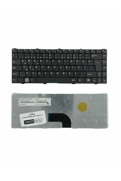 Grundig ile Uyumlu GNB 1445 A4 P6, GNB 1455 A1 I3, GNB 1465 A1 I3 Notebook Klavye Siyah TR