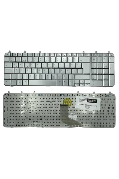 Hp ile Uyumlu Pavilion DV8-1080ea, DV8-1080ed, DV8-1080ez, DV8-1090ef Notebook Klavye Gümüş Gri TR