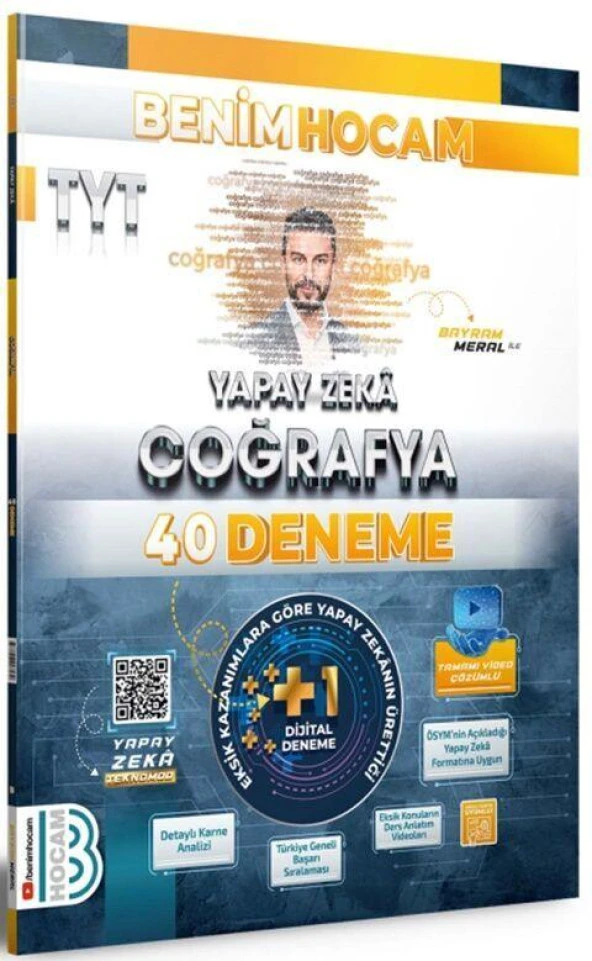 TYT Yapay Zekâ Coğrafya 40 Deneme Benim Hocam Yayınları
