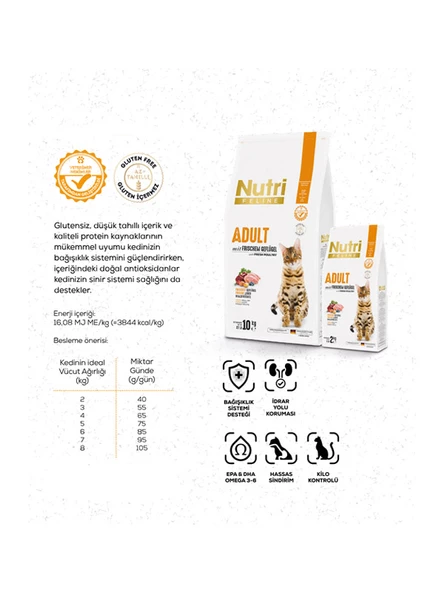 Adult Tavuk Etli Yetişkin Kedi Maması 10Kg - 3