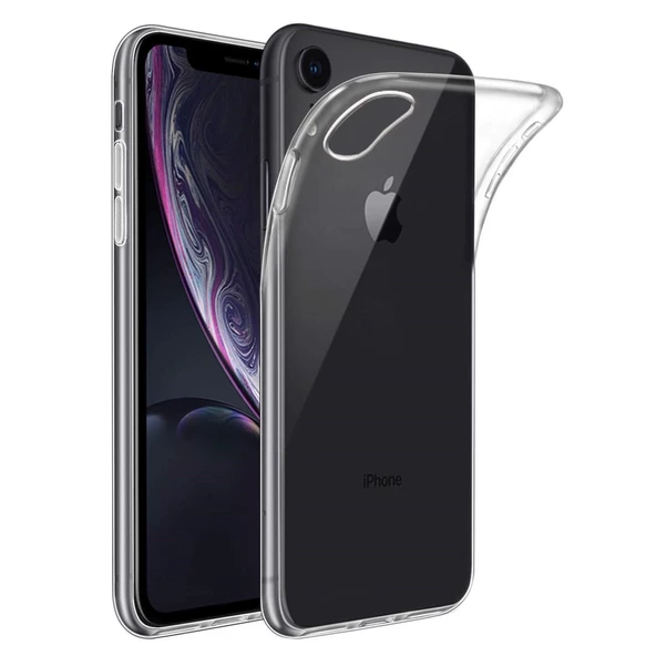 İPhone XR Kamera Korumalı Silikon Kılıf Şeffaf