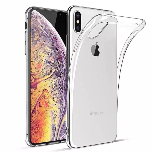 İPhone XS MAX Kamera Korumalı Silikon Kılıf Şeffaf