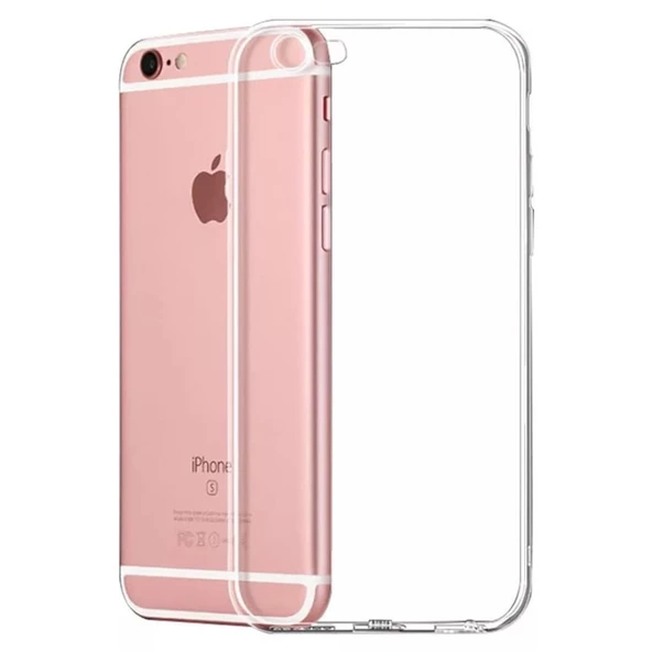 İPhone 6-6S Tıpalı Kamera Korumalı Silikon Kılıf (Şeffaf) - Resim 2
