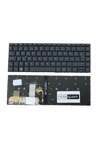 Hp ile Uyumlu EliteBook x360 1040 G5 (5Df58EA), 1040 G5 (5DF60EA) Notebook Klavye Işıklı Siyah TR