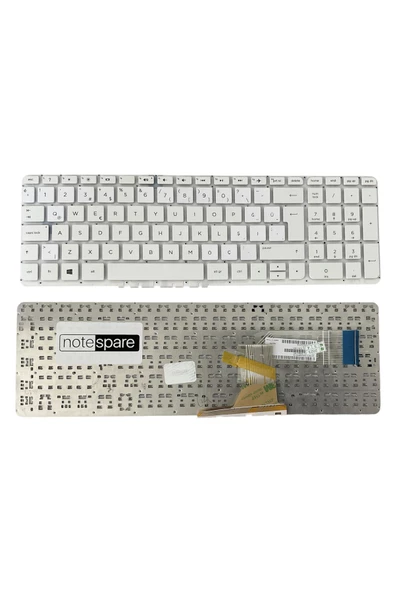 Hp ile Uyumlu Pavilion 15-p002st, 15-p005st, 15-p009st, 15-p011st Notebook Klavye Beyaz TR