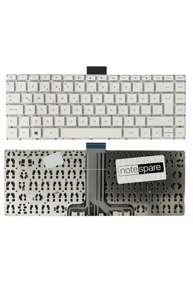 Hp ile Uyumlu Pavilion x360 13-s102nt (P4A53EA) Notebook Klavye Beyaz TR Büyük Enter Versiyon