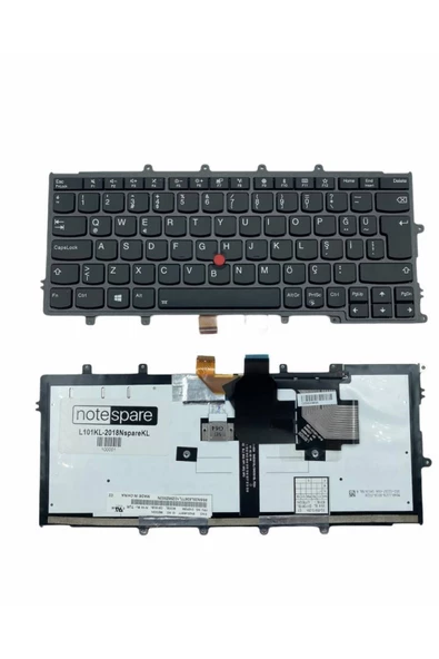 Lenovo ile Uyumlu ThinkPad 20A3, 20AH, 20AJ, 20AK, 20AL, 20AM Notebook Klavye Işıklı Siyah TR