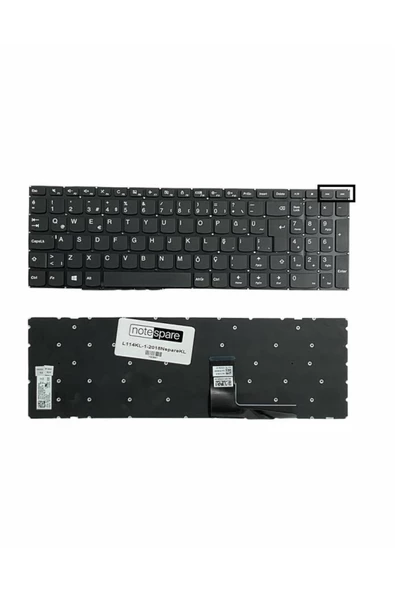 Lenovo ile Uyumlu IdeaPad V110-15ACL, V110-15IBR Notebook Klavye Siyah Power Tuşsuz Versiyon TR
