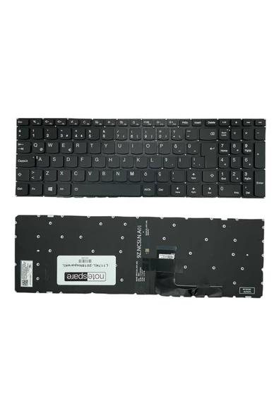 Lenovo ile Uyumlu V510-15ABR, V510-15ACL, V510-15IKB, V510-15ISK Notebook Klavye Işıklı Siyah TR