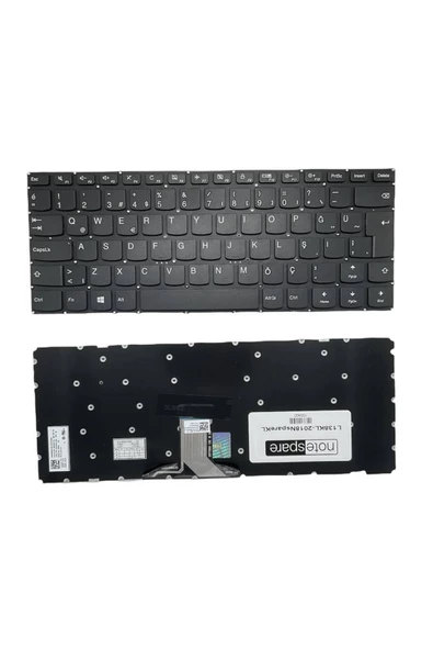 Lenovo ile Uyumlu Yoga 510-14AST 80S9, 510-14AST 80VB Notebook Klavye Siyah TR