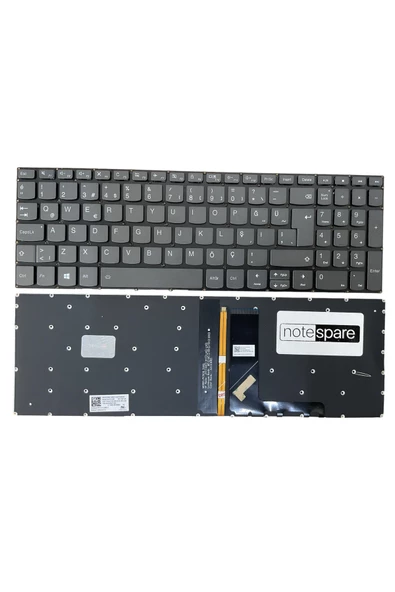Lenovo ile Uyumlu IdeaPad L3-15ITL6 82HL009KTX017 Klavye Işıklı Füme TR Power Tuşsuz Versiyon