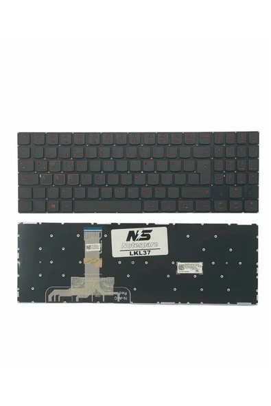 Lenovo ile Uyumlu Legion Y520 80WK000BMX, Y520 80WK004JTX Notebook Klavye Siyah TR