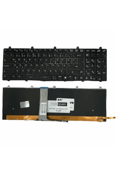 Msi ile Uyumlu GE60 2PC-496XTR, GE60 2PC-812TR, GE60 2PE-494TR Notebook Klavye Işıklı Siyah TR
