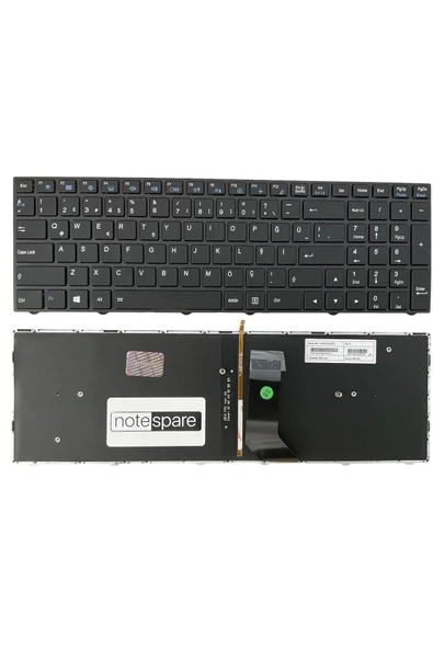 Monster ile Uyumlu Tulpar T7 V16, T7 V16.1 Işıklı Klavye Siyah TR Versiyon 1 Beyaz Aydınlatmalı
