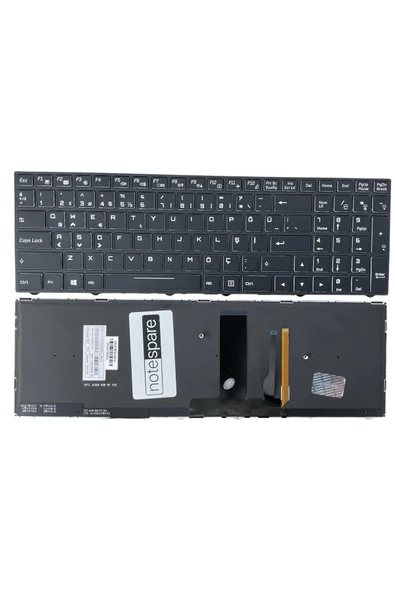 Monster ile Uyumlu Tulpar T5 V13.1.1, T7 V13.1.1 Notebook Klavye RGB Işıklı Versiyon Siyah TR