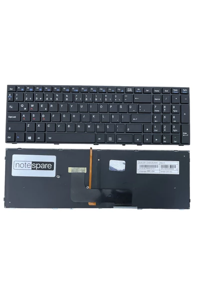 Monster ile Uyumlu 6-80-P6500-010-1, 6-80-P6500-012-1 Notebook Klavye Işıklı Siyah TR