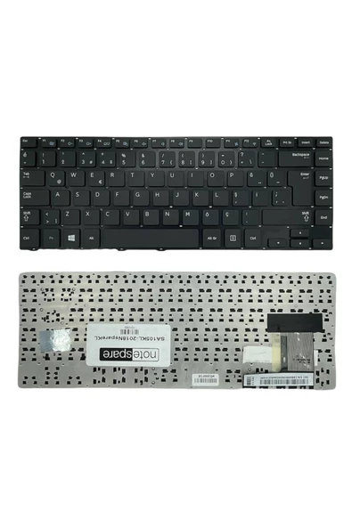 Samsung ile Uyumlu NP530U4E-S01TR, NP530U4E-S02TR Notebook Klavye Siyah TR