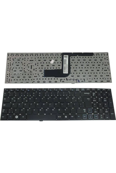 Samsung ile Uyumlu NP-RV511-A03TR, NP-RV511-A04TR, NP-RV511-A05TR Notebook Klavye Siyah TR