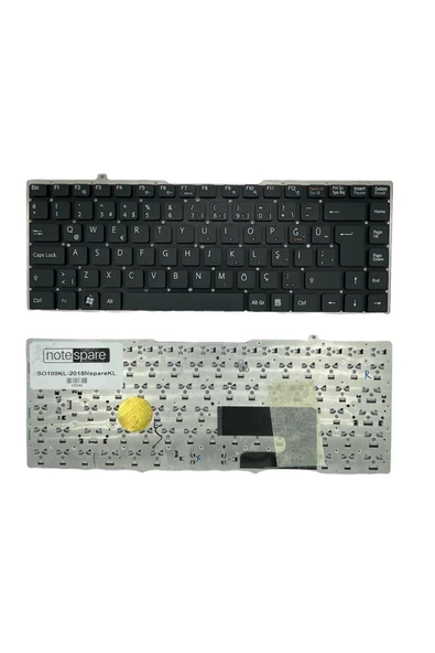 Sony ile Uyumlu Vaio VGN-FW54S, VGN-FW56E, VGN-FW56J, VGN-FW56M Notebook Klavye Siyah TR