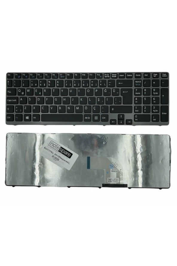 Sony ile Uyumlu AEHK5R000103A, AEHK5U010203A Notebook Klavye Siyah TR